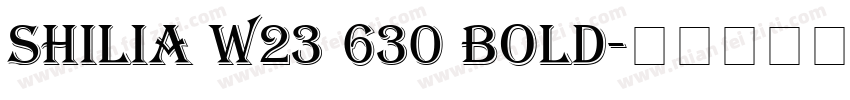 Shilia W23 630 Bold字体转换